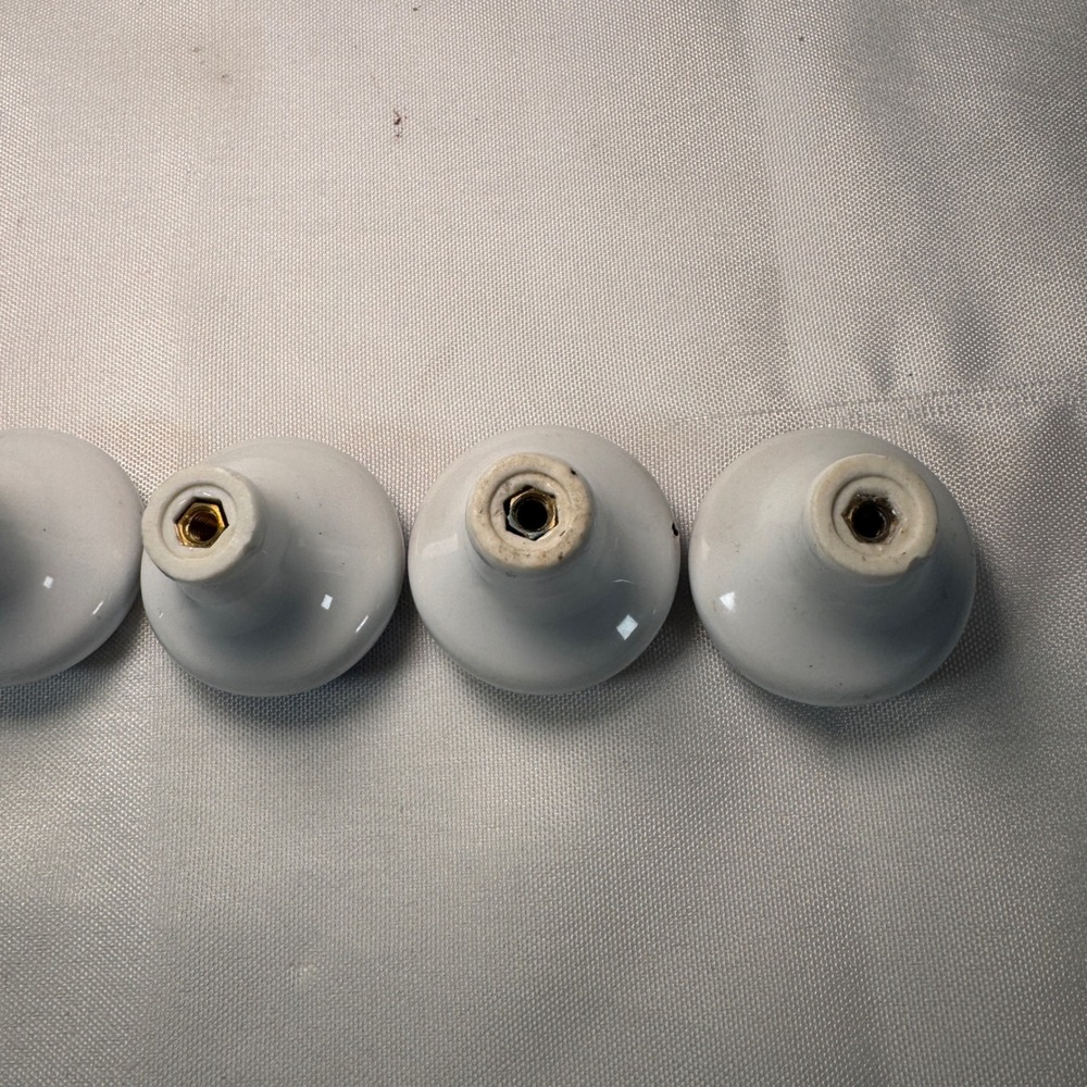 7pc Blue White Ceramic Drawer Knobs Hand Painted Style Floral Cabinet Pulls 1.5" - Picture 4 of 8
